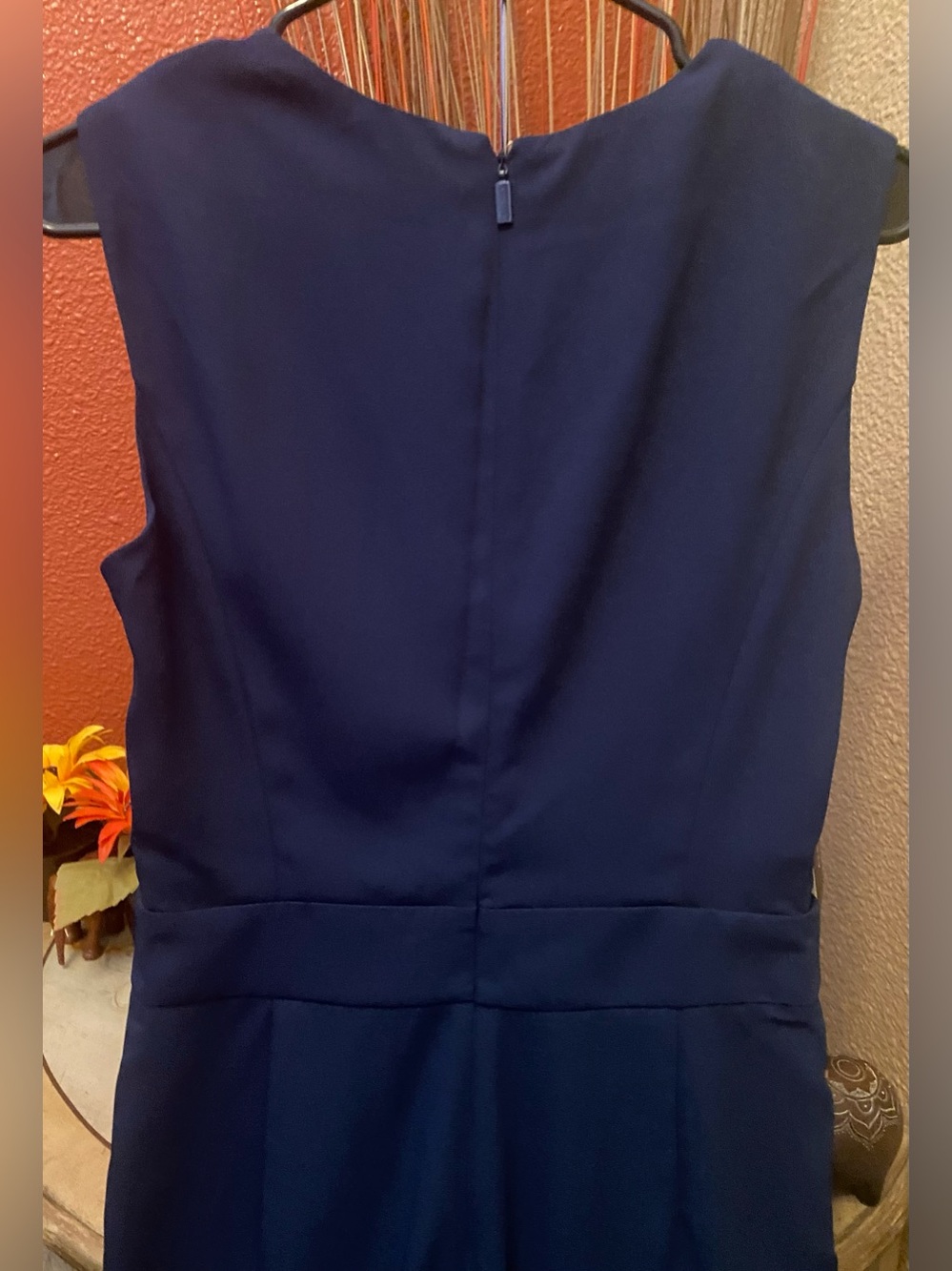 Guess by Marciano -NEW -Sleeveless Navy Jumpsuit featuring unique gold hardware - Picture 10 of 14